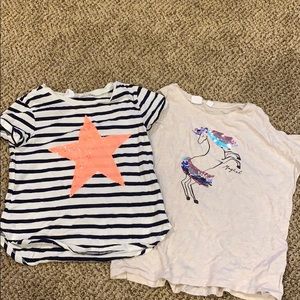 Gap Unicorn & Star Flipping sequin T-shirt Lot